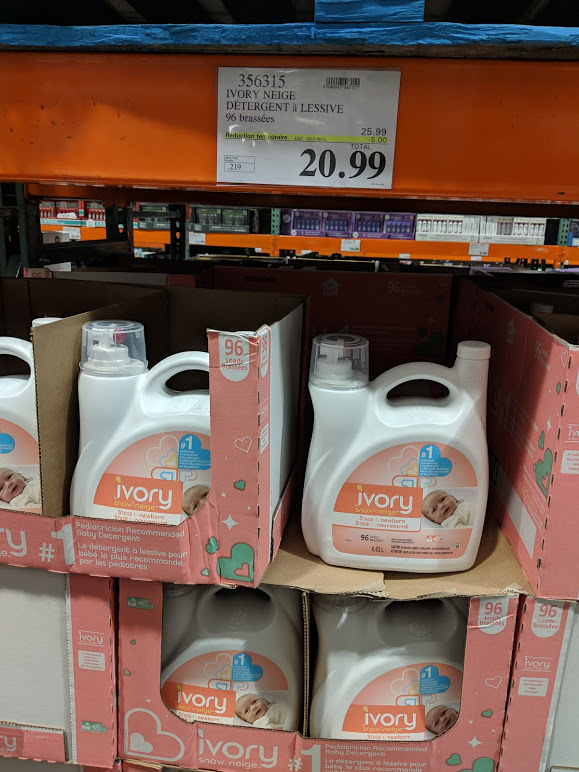 Détergent à lessive Ivory Neige chez Costco