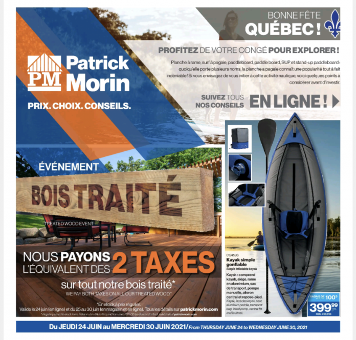 Circulaire Patrick Morin de la semaine du 24 juin 2021
