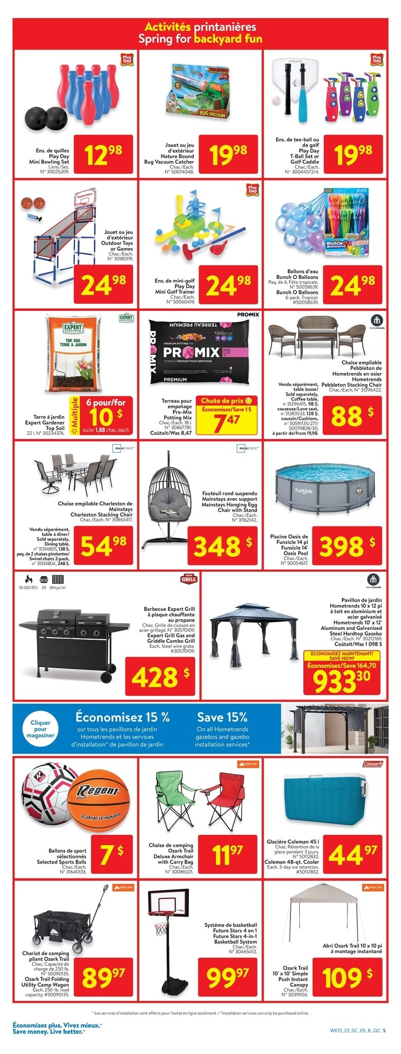 Circulaire Walmart de la semaine du 20 au 26 avril 2023