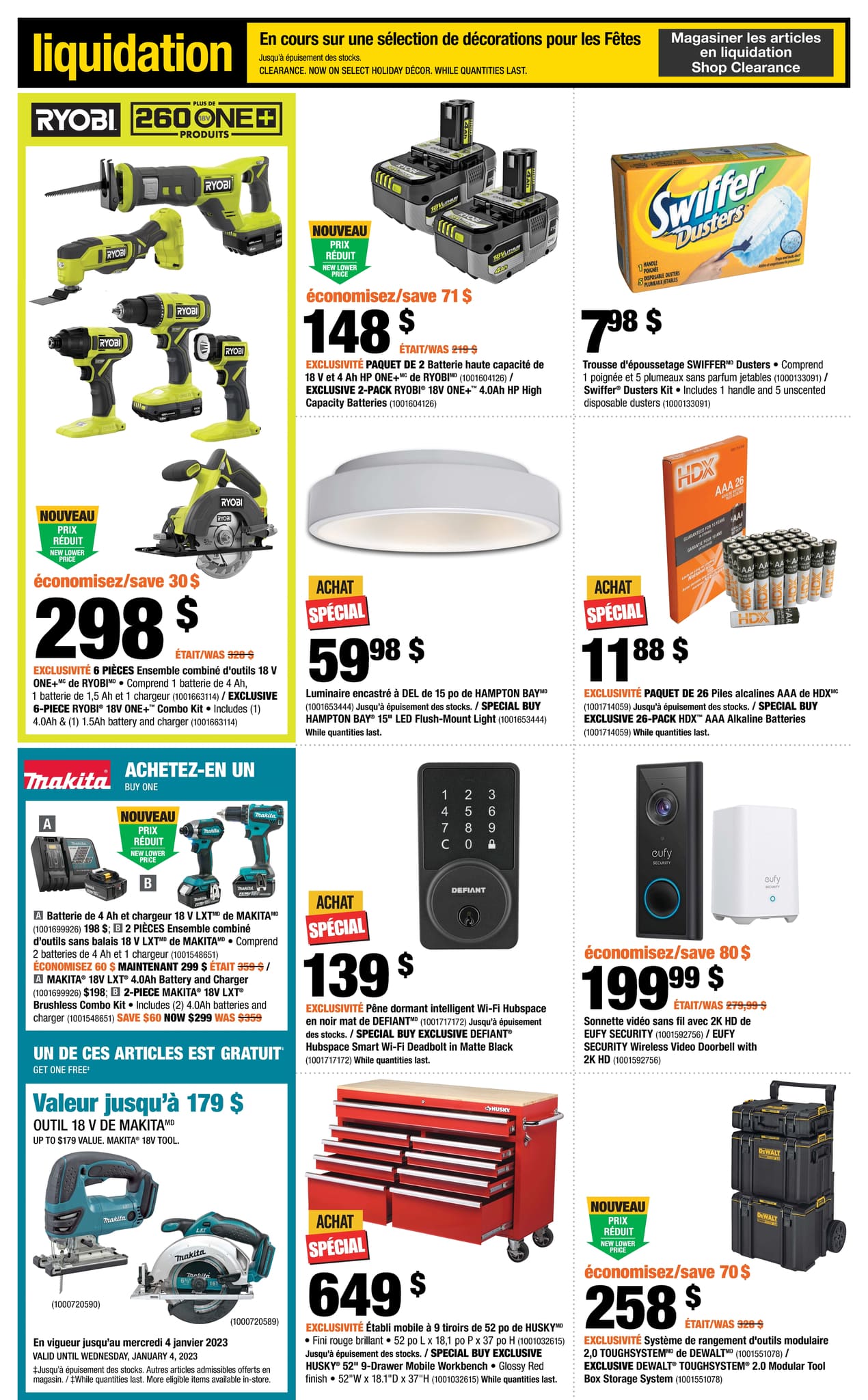 Circulaire Home Depot du Boxing Day