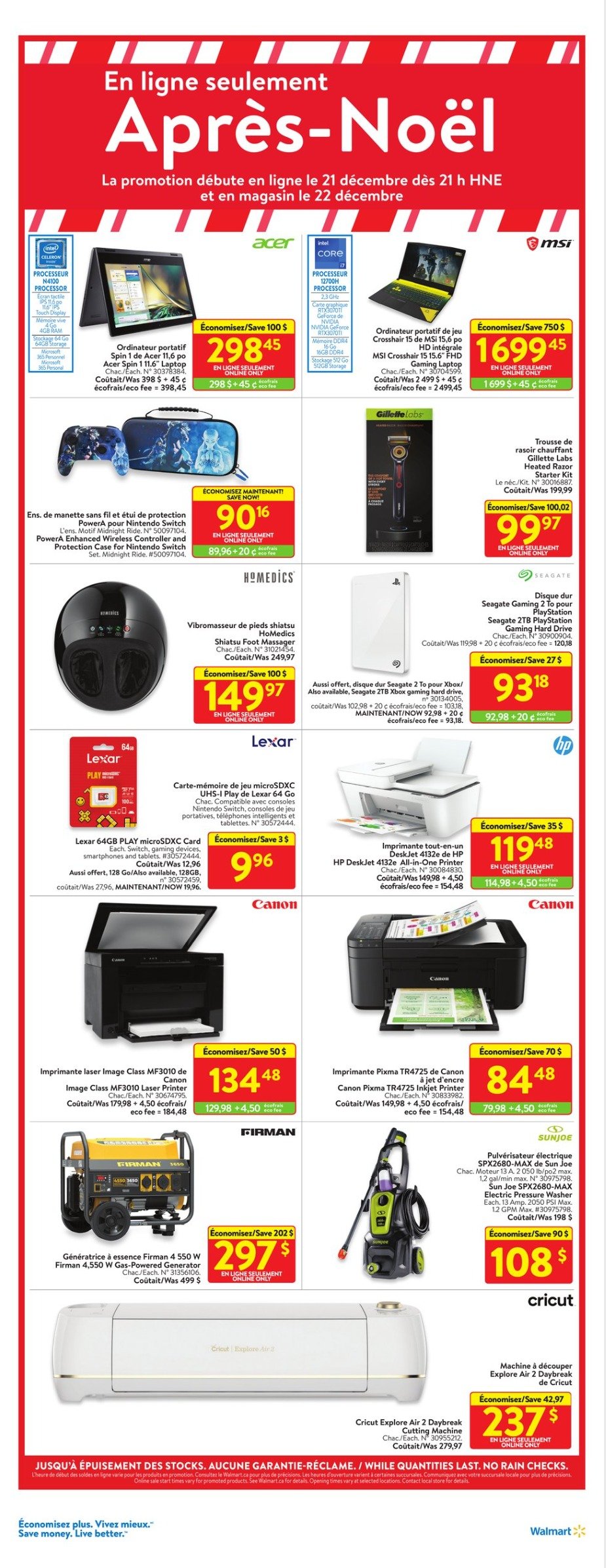Circulaire Walmart du Boxing Day