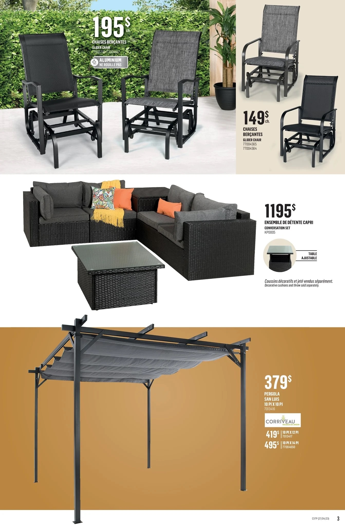 Circulaire Collection Patio chez CANAC