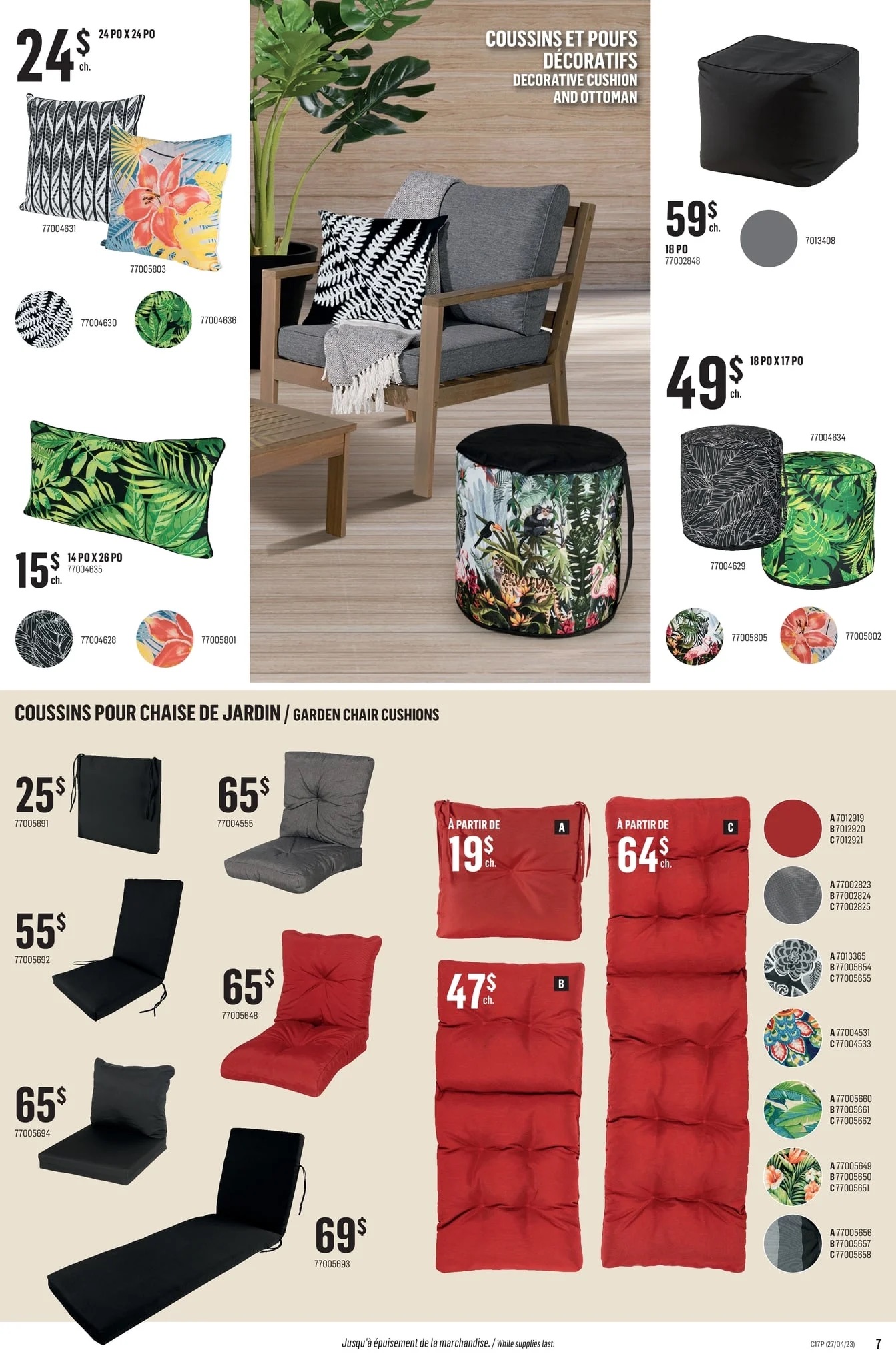 Circulaire Collection Patio chez CANAC
