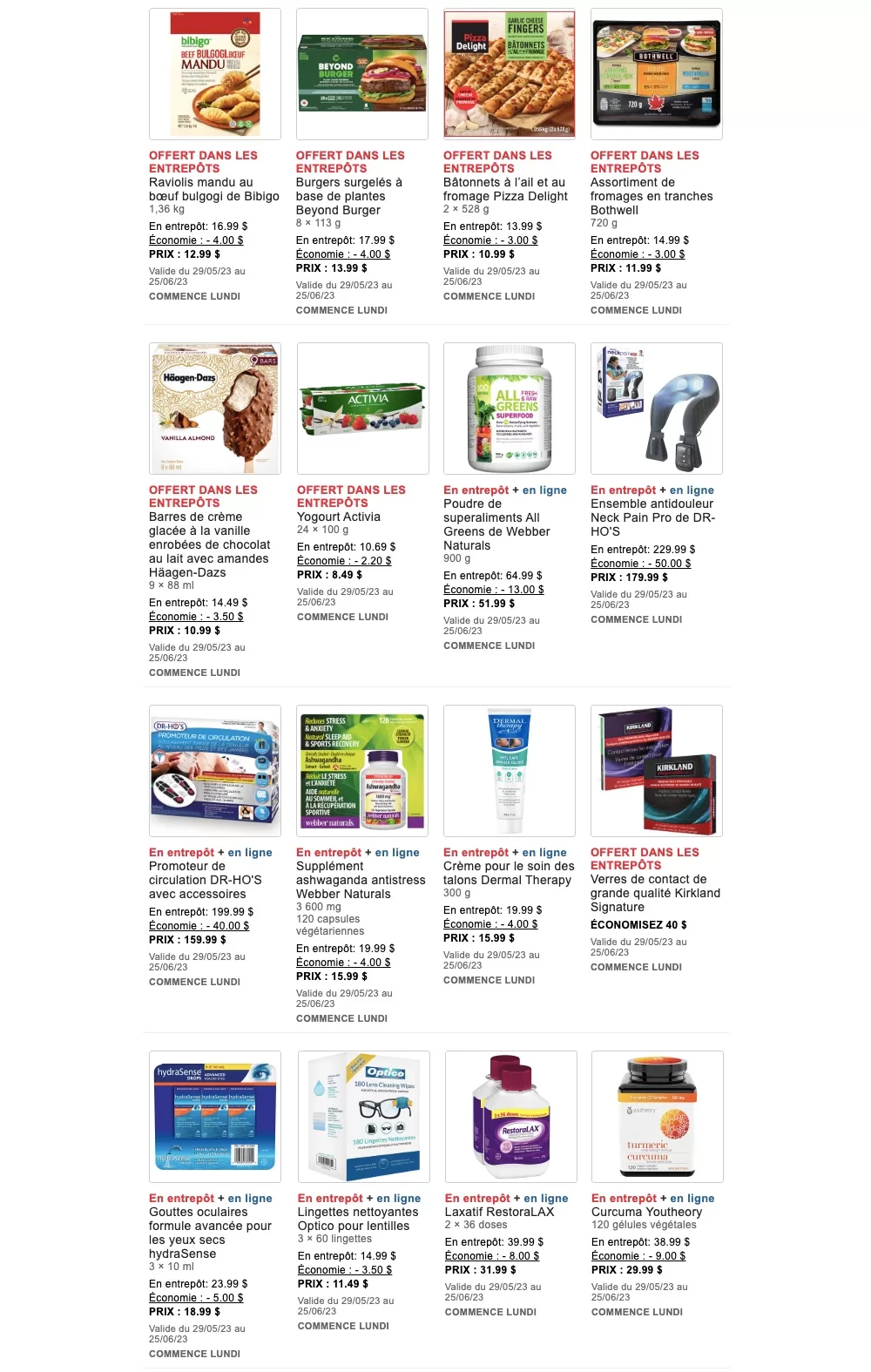 Circulaire Costco de la semaine prochaine 29 mai au 25 juin 2023