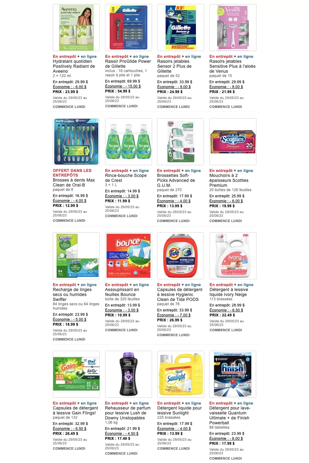 Circulaire Costco de la semaine prochaine 29 mai au 25 juin 2023