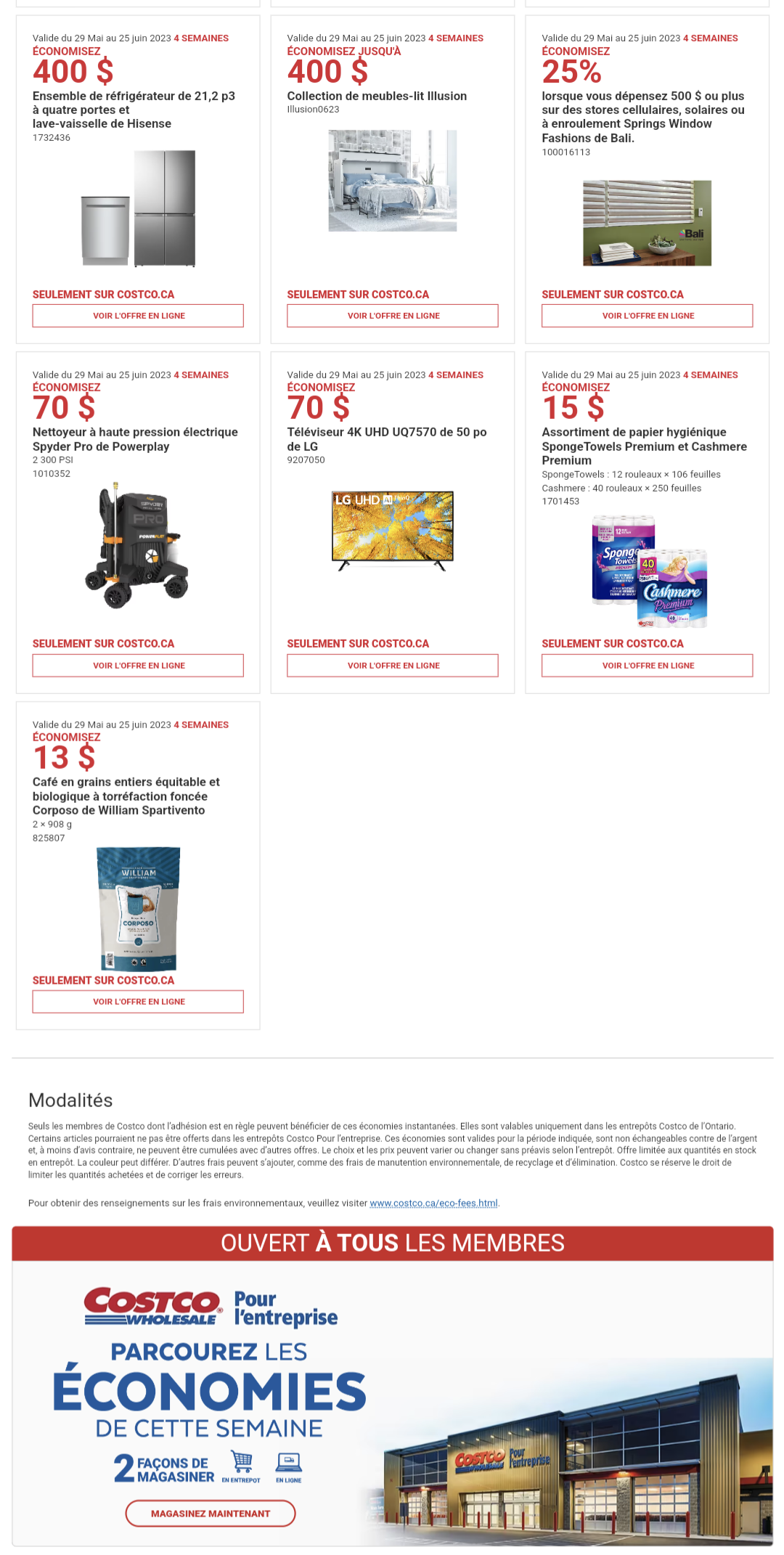 Circulaire Costco de la semaine