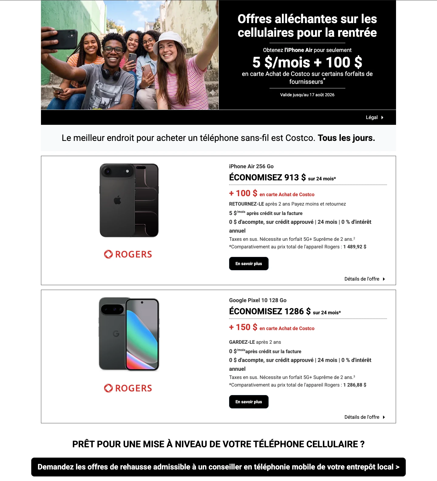 Rabais de La Rentrée scolaire sur les téléphones cellulaires chez Costco - Page 3