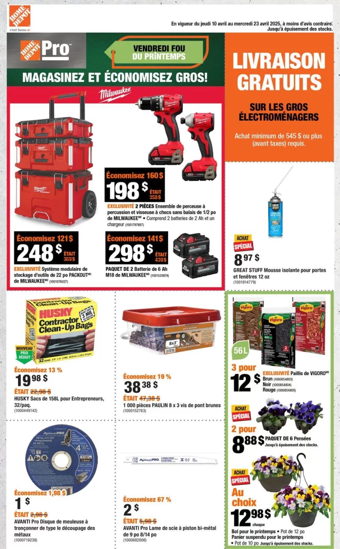 Circulaire des quincailleries Home Depot de la semaine