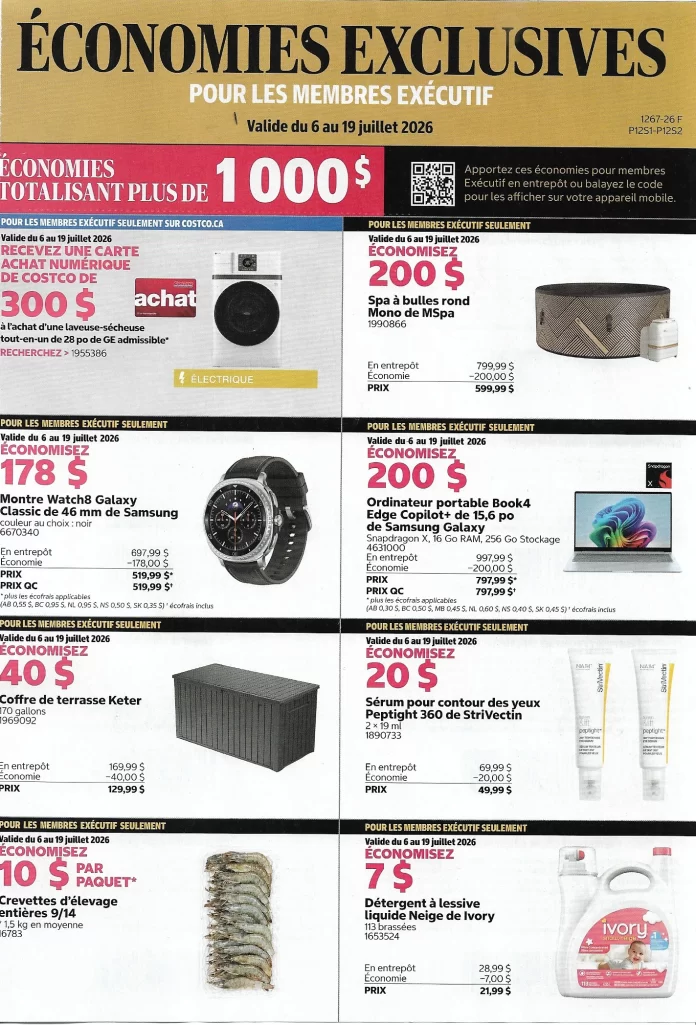 Coupons-Membres-executif-Costco-semaine-du-6-au-19-juillet-2026-001 Coupon rabais pour les membres Costco exécutifs du mois de juillet 2026