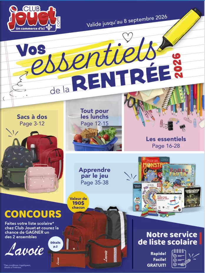 Circulaire-CLUB-JOUET-RENTREE-SCOLAIRE-2026-001 Circulaire de la rentrée scolaire du Club jouet 2026