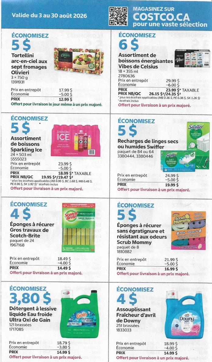 Circulaire Costco de la semaine prochaine - 3 août 2026