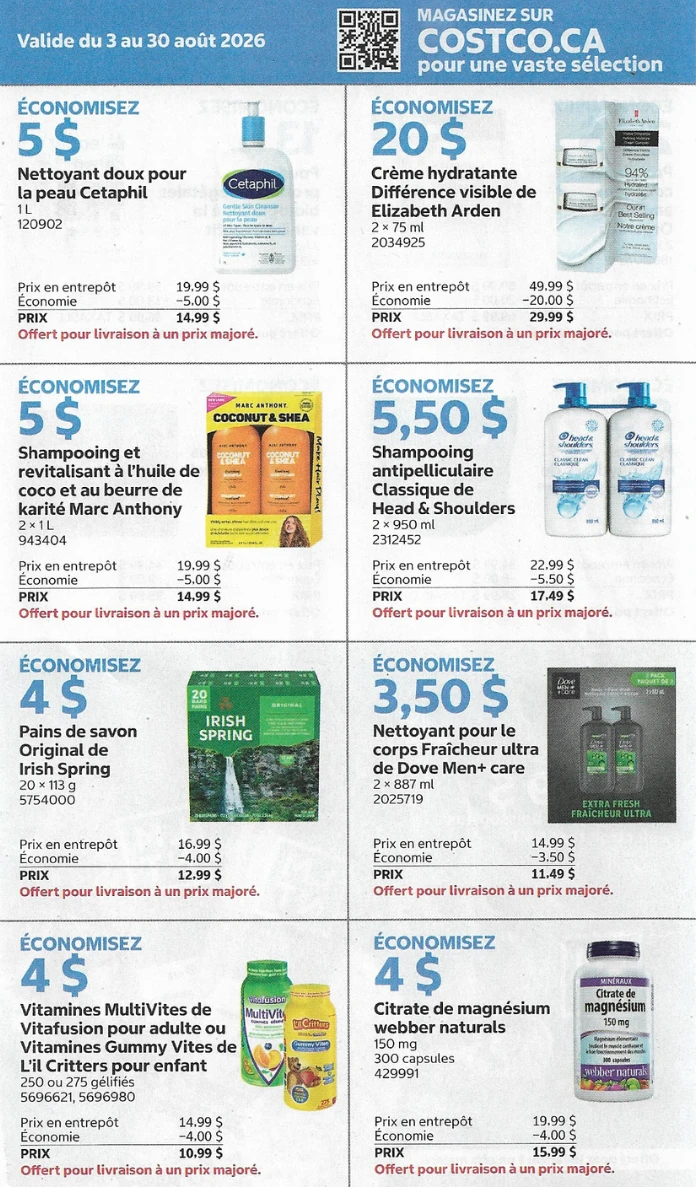 Circulaire Costco de la semaine prochaine - 3 août 2026