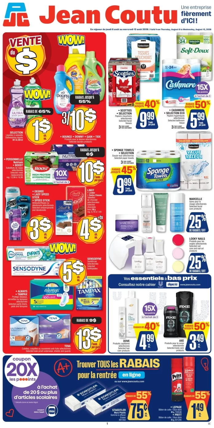 Circulaire Jean Coutu de la semaine du 6 au 12 août 2026 - Page 1