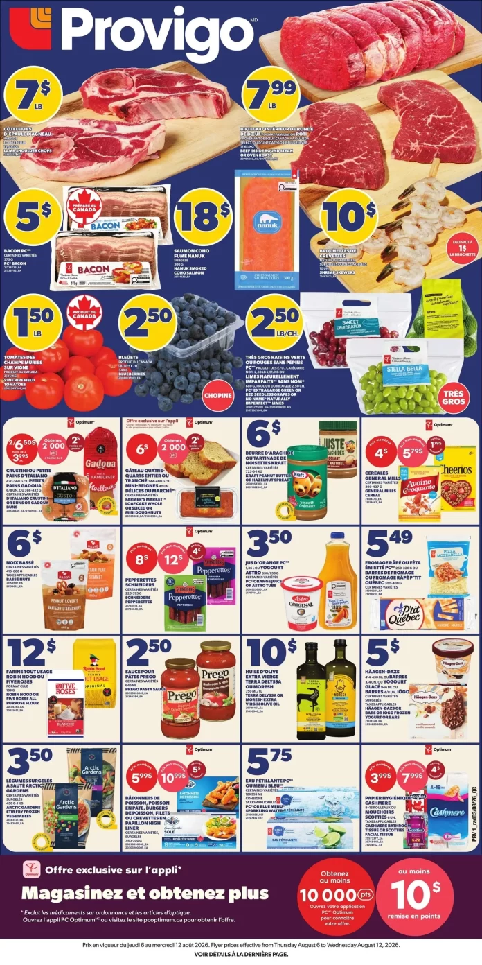 Circulaire Provigo de la semaine du 6 au 12 août 2026 - Page 1